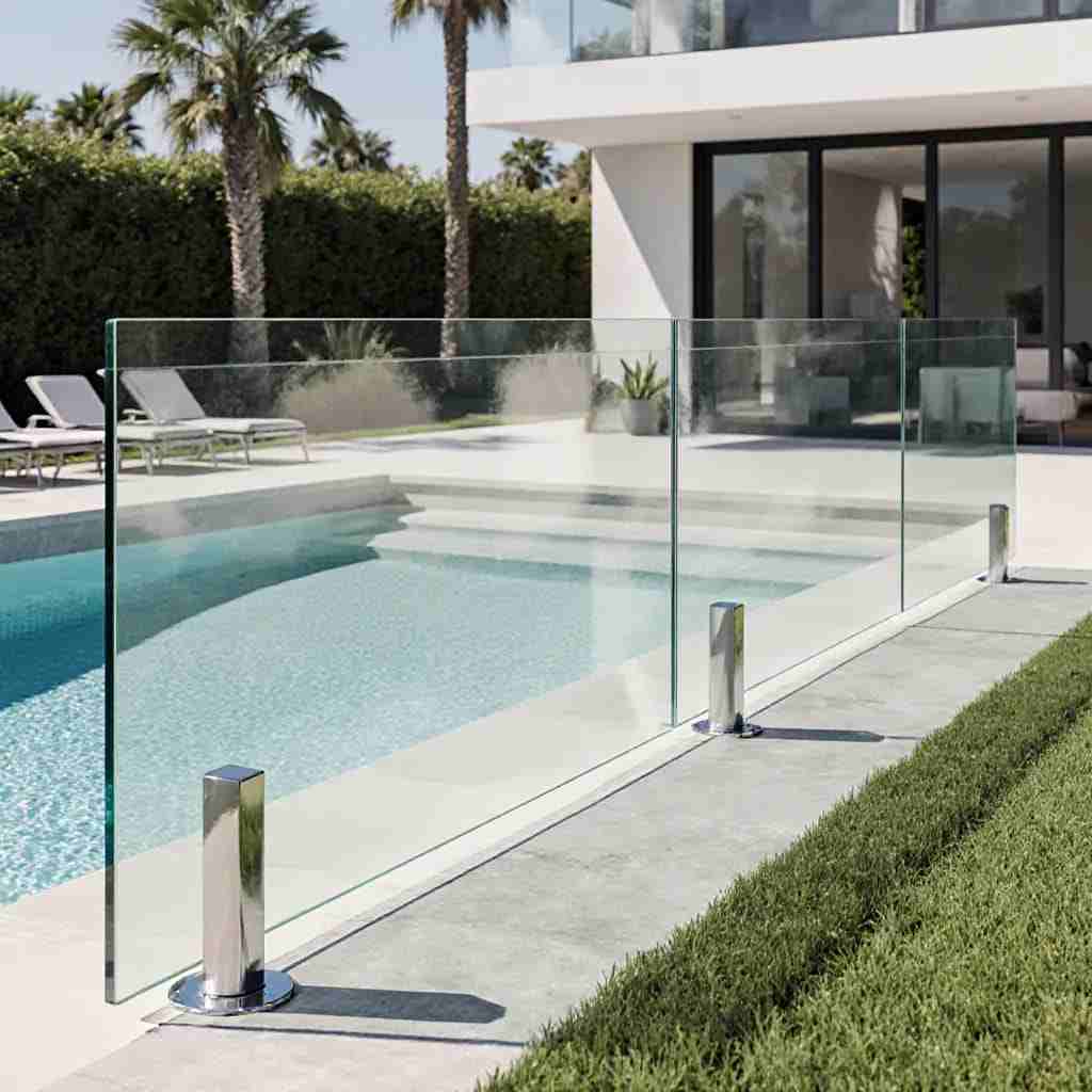 Glass pool fences-